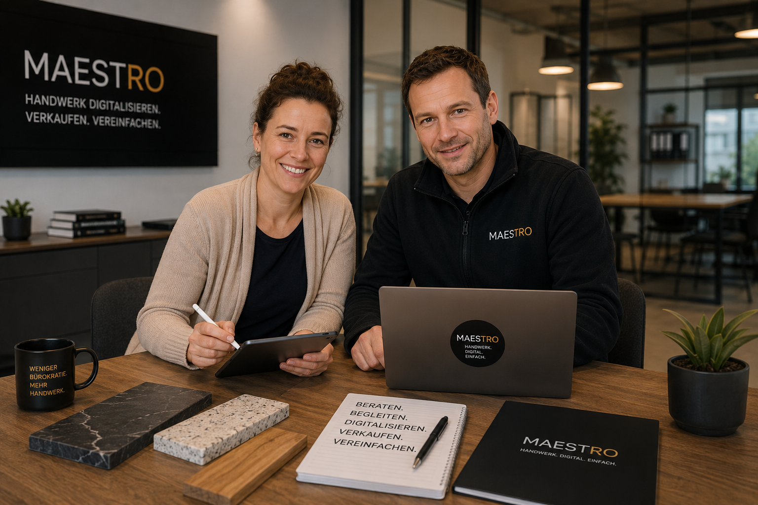 Anna und Andreas als Berater für Handwerk Digitalisierung